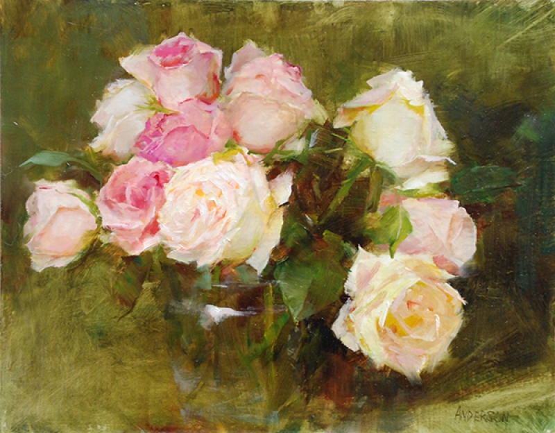 Pink Roses Red Roses by Kathy Anderson