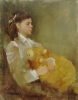 Portrait of Girl and Her Bear by Tatiana Yanovskaya 