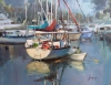 Sailboat & Dinghy  by Hagop Keledjian