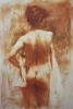 Standing Nude, lithograph, Richard Schmid